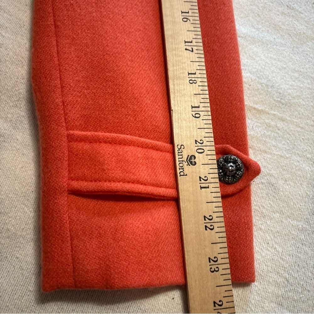 VTG International Scene Orange‎ Wool Blend Pea Coat  Lined Women’s SZ 11/12 - Picture 14 of 15